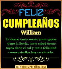 Frases de Cumpleaños William